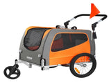 Dog Bike Trailer, Supports up to 30 kg, 2-in-1 Pet Stroller Cart Bicycle Carrier, Easy Folding Cart V952-TCTCLYSCWZXCMJR9ZV0
