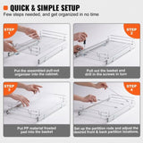 VEVOR Pull Out Cabinet Under Sink Organizer 11 x 21 Inch Wire Drawer Basket V952-HG111W21D315HPXRLV0