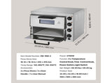Commercial Pizza Oven Countertop, 16-Inch Double Deck Layers, Stainless Steel Electric Pizza Oven V952-FMDRPSLSCSXNXR1RGV3