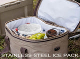 2Pack Portable Stainless Steel Ice Pack Reusable Cooler Pad for Picnic Reusable stainless steel V1107-133-67564-SLR-2PACK