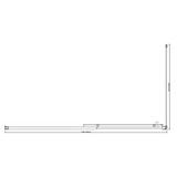 150mm Adjustable Single Door Corner Sliding Glass Shower Screen in Black V63-846321