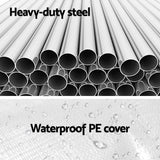 Instahut Carports 3x6m Carport Kits Steel Shelter Gazebo Canopy Garage Portable Garden Shed CAPT-H-3X6-WH-N-AB