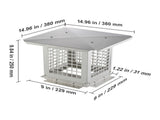 Chimney Cap 9 x 9 304Stainless Steel Fireplace Flue Caps Cover Mesh V952-BXGFXPDYDGYSKQNL5V0