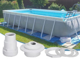 Pool Return Jet Fitting Above Ground Pool Complete Pool Return Jet Kit with Gaskets and Hose Adapter V1107-125-95397-WHT-4PCS