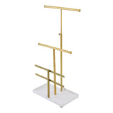 Jewelry Holder Stand 3 Tier Necklaces Earrings Bracelets Rings Metal Display Organizer with Tray V1294-YM0901-3117250059211