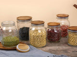 12 Pack Wide Mouth Mason Jar Lids, Reusable Canning Lids with Wooden and Silicone Seals - Perfect V1258-DP02-WO-153