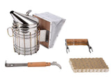 4PCS/Set Beehive Smoker Set Frame Clip Scraper Moxa Cone Stainless Steel Smoker Beekeeper Starter V1294-YM0523-3111210387311