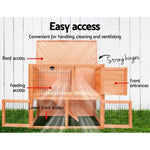 i.Pet Chicken Coop Rabbit Hutch 88cm x 40cm x 76cm Large Chicken Coop House Run Wooden Cage Outdoor PET-GT-WOOD-R8078