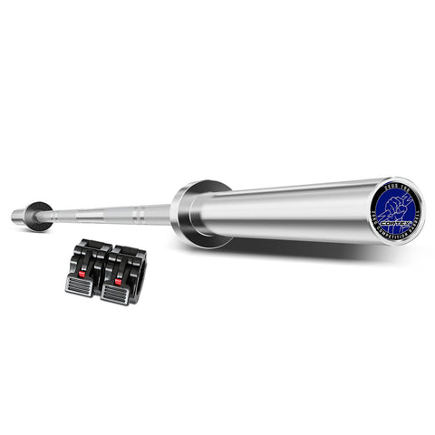 CORTEX ZEUS100 7ft 20kg Olympic Competition Barbell with Lockjaw Collars V420-CXBB-ZEUS100-LC