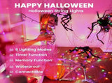 Halloween Lights, 114ft 300 LED Connectable Halloween String Lights with 8 Modes, Waterproof Low V1258-DP02-C-410