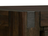 Hall Table 2 Storage Drawers Solid Acacia Wooden Frame Hallway in Chocolate Color V43-HT-NOW-CH
