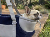 Cozy Winter Pet Carrier for Small Dogs and Cats Warm Fleece-Lined Travel Bag with Breathable Mesh, V1341-ZY-7S98VBKS-DARKBLUE