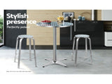 Gardeon 2x Outdoor Bar Stools Aluminum FF-CHAIR-AL82-X2