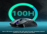 SOLAKAKA SM600 Honeycomb Shell Gaming Mouse Wireless,black V1300-SM600-BLACK