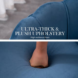 Armchair Padded Lounge Chair Accent Velvet Shell Scallop NAVY BLUE V274-FT-VAC-1596-NV