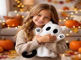 Halloween Ghost Kitten Plush Doll, Cute GhostShaped Cat Stuffed Figure, 10.24 Inch Soft Plush Decor V1366-AZ2-W-24813