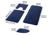 Kdkad Bathroom Rugs Sets 4 Piece, Non Slip Memory Foam Bathroom Rugs, Machine Wash Bathroom Mat Set, V1189-WXFWAL-20260326-01929