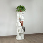 360-degree Rotating 4 Tier Display Shelf Bookcase Organiser V63-834351