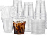Clear Plastic Cups, Disposable Reusable Tumblers Crystal Clear PET Cups for Birthday Parties, V1370-AZ4-08516