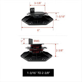 6 Pcs Joist Support Pedestals, Adjustable Decking & Flooring Pedestal for Deck, Timber Base V1192-AZ-W-22992