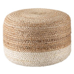 Ombre Hand Braided Jute Cotton Pouf Ottoman 50 x 35 cm V262-CI-STK-579FCNB