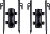 2 Pack Camping Tent Pole Holders with Ground Nails, Fixed Tube Stands for Tent Poles, Fishing V1189-LC-AMZ-00063