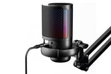 USB Gaming Microphone Kit for PC Gain Control with Pop Filter Boom Stand V1263-JX-6312