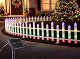 Jingle Jollys 3m Solar Christmas Fence Lights Outdoor Garden Path Decor Multicolour 8pc XMAS-MOT-FENCE-MC