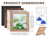 4Pcs Vintage Picture Frame with Retro Wood Grain Flexible Placement Farmhouse Photo Frame for Home V1366-AZ2-W-14975