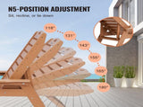 Chaise Chair, 181 kg Weight Capacity, 6 Positions Adjustable Patio Chair, Outdoor HDPE V952-HDPESLTYGDTYYCZAV001V0