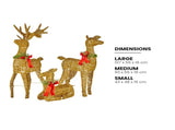 Christabelle 3 Reindeer Family Christmas Light Up Display 1.07m Rich Gold Animated Outdoor Indo 112_SHE205