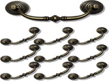 10 Pack 4.25"Hole Center Shabby Chic Drawer Handles Antique Bronze Kitchen Cabinet Drop Bail V1188-YT-A-884