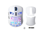 SM802 TriMode Gaming Mouse, Adjustable DPI, RGB Backlight, Ergonomic Wireless Mouse,white V1300-SM802-WHITE