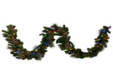 Christabelle 2.7m Christmas Garland with LED Lights Glittery Gold Pine Mantle Decoration Orname 112_SENGG274