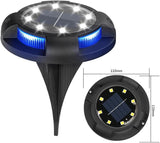 4-Pack Solar Ground Lights 8-LED Outdoor Garden Pathway Lights with IP65 Waterproof for Lawn, Patio V1107-SOLAR GROUND LIGHTS
