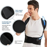 NNEOBA Back Brace Posture Corrector for Men - Adjustable Full Back Support V728-1005007148545663-BLACK-XXL