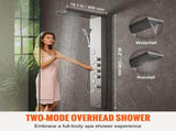 Shower Panel System, 4 Shower Modes Shower Panel Tower, Rainfall, Waterfall, 5 Full Body Massage V952-FTYS4CS2MSDPNYC1QV0