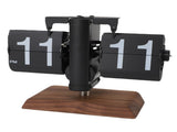 Digital Flip Desk Clock 12 Hours Battery Powered Retro Mechanical Auto Flip Down Clock with Wood V1294-YM0901-3115250023611
