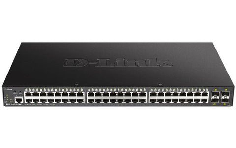 D-Link DGS-1250, 52-Port 10-Gigabit Smart Managed PoE Switch with 48 BASE-T PoE and 4 SFP 16DGS-1250-52XMP