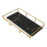 Bathroom Vanity Tray Modern Stylish Anti Slip Kitchen Sink Countertop Storage Organizer L Black V1294-YM0710-3112230084114