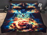 3pcs/set Special Owl Pattern Moon Milky Way Duvet Cover Pillow Cases Bedding Set V1294-YM0901-JY28752-01