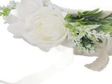 Flower Girl Basket Romantic Elegant Lightweight Hand Woven Wedding Flower Basket for Bride 5799 V1294-YM0901-3115240063712