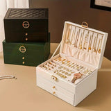Black High-end Jewelry Storage Box for Necklaces, Earrings, Ear Studs, Bracelets, Rings, Exquisite V1106-GDSSSNH001