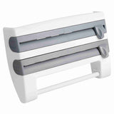 Kitchen Sauce Bottle Storage Rack Paper Towel Holder Mount Kitchen Tool Cling Film Cut Grey V1294-YM0901-JYA03048-02