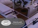 3-Pack Stainless Steel Boat Hatch Latch Handles, Mount Pull Handles for Floor or Deck V1369-AZ3-W-20087
