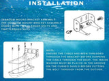 Marine Outboard Transom Mounting Bracket Transducer Stable Installation for TotalScan 000-12603-001 V1192-AZ-W-23624