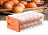 Double Layer Egg Drawer Transparent Lengthen Independent Slot Egg Holder Egg Storage Container for V1294-YM0703-3118230118311
