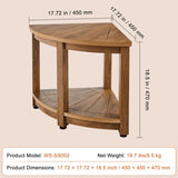 Corner Shower Bench, 18.5" Height 17.75" Radius, Faux Wood Grain Polystyrene,159KGS with Storage V952-CWDSL1775INCVD6RIV0