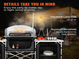 Camping Kitchen Table, Folding Outdoor Cooking Table with Storage Carrying Bag, Aluminum Cook V952-DFBKYDCFHSHSBD243V0