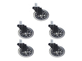 5 Pcs Chair Rotate Wheel 3in 360 Degree Noise Free Scratch Resistant Straight Chair Caster for V1294-YM0715-3116220006511